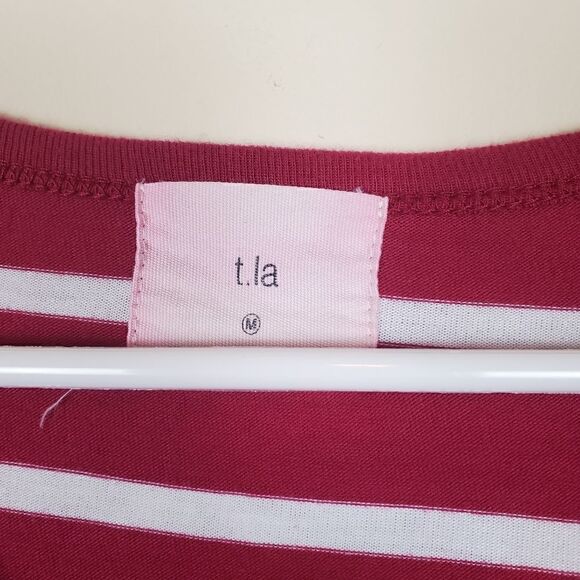 T.la Anthropologie Striped Front Tie Shirt - Picture 4 of 7
